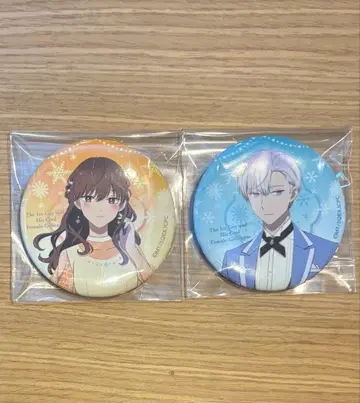 얼음 속성 남자와 쿨한 동료 여자 캔뱃지 세트