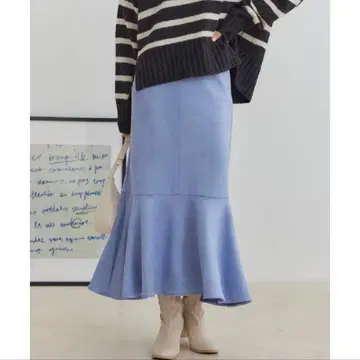 VIS 워셔블 에코 스웨이드 머메이드 롱 스커트 SS 색스 새상품급