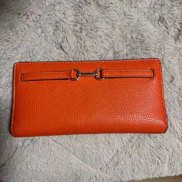 오렌지 가죽 장지갑