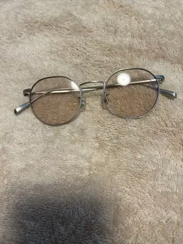 실버 라운드 안경 메탈 프레임