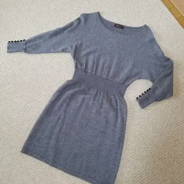 JUSGLITTY 그레이 니트 원피스