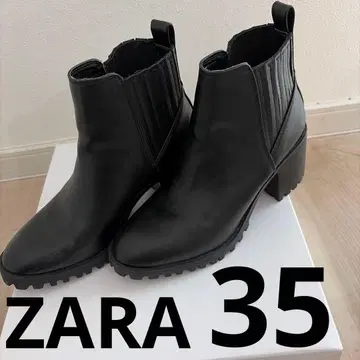 ZARA 사이드 고어 부츠 블랙 35 새상품급