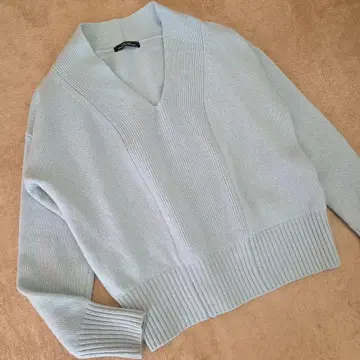 GREEN LABEL RELAXING V넥 스웨터 라이트 블루