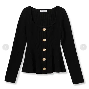 스나이델 스퀘어넥 페플럼 니트 풀오버