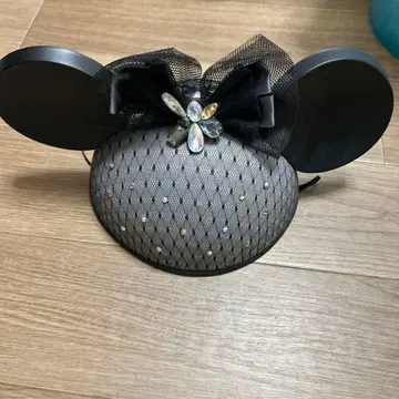 미니 귀 모양 블랙 팬 캡