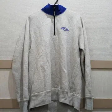 OnlyNY 하프 지퍼 맨투맨 그레이/블루