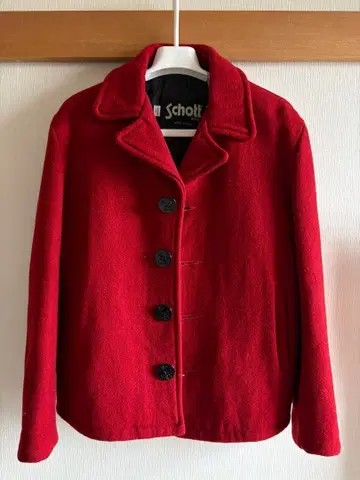 [새상품급 사이즈 18] SCHOTT 샷 싱글 피코트 미국제 빨간색