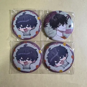 사에키 잇테츠 마네키네코 캔뱃지 4점
