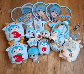 스토푸리 코론군 묶음 판매 봉제 인형 부채 펜 케이스 등