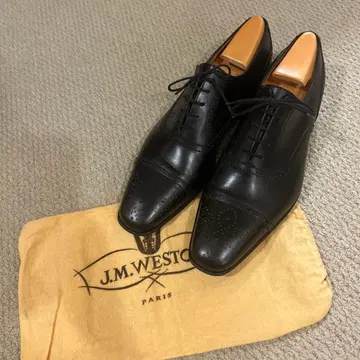 J.M. WESTON 블랙 슈즈 수납 가방 포함