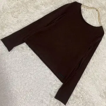 FOXEY NEW YORK 얇은 소재 니트 브라운 42 깔끔한 돌려입기