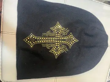 니트 모자 블랙 큐빅