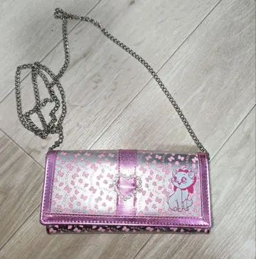 디즈니 마리 장지갑 체인 포함 레어