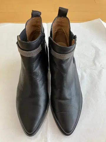 사이드 고어 부츠 블랙 가죽