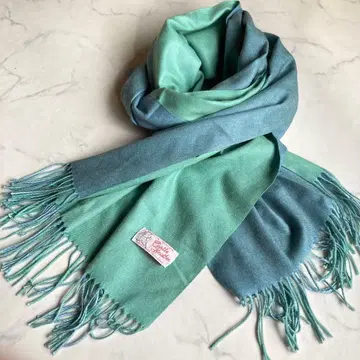 Castle Heather 캐시미어 스톨 그린 블루 머플러