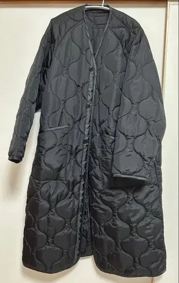 HYKE 퀼트 라이너 롱 코트 L