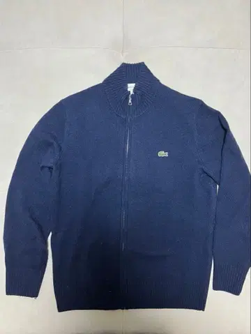 LACOSTE 네이비 집업 스웨터 US M