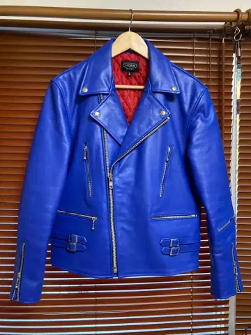 HORN WORKS 가죽 라이더 자켓 L 파랑