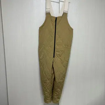 gym master 퀼팅 오버롤 베이지 충전솜 방한 겨울용