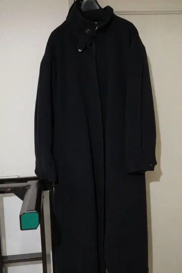 [ freaks store ] 스탠드 카라 롱 코트 ( 네이비 )