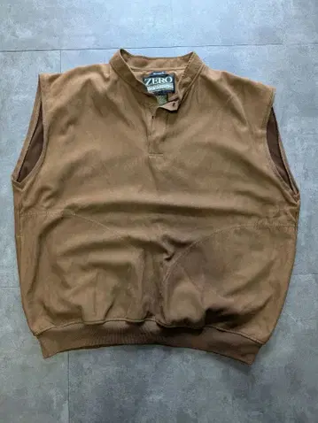 ZERO 페이크 스웨이드 풀오버 베스트 남성용 XL