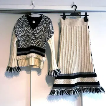 12/25까지 [ STAIR ] 울 100% 니트 셋업 ( F )