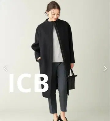 ICB 멜톤 스탠드 카라 코트