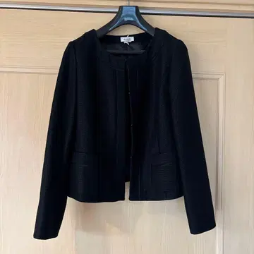 ensuite 사이즈 3 블랙 노카라 자켓&스커트:사이즈 2