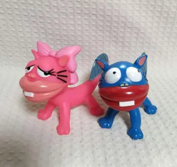 천재 바카본 개운 운세 뽑기 우나기이누 소프트 비닐 2체 세트 레어