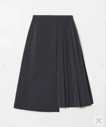 [ LOULOU WILLOUGHBY ] 비쥬 비대칭 스커트 네이비