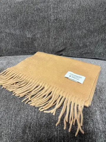 쉽스 캐시미어 100% 머플러 카멜 베이지 밀크티