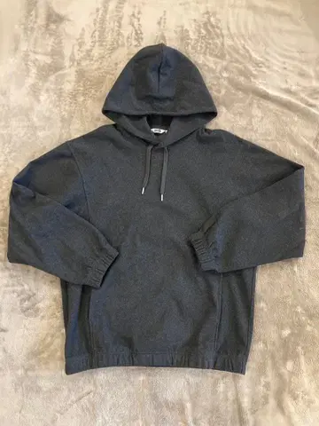 UNIQLO U 브러쉬드 저지 풀 후드티 다크 그레이 M