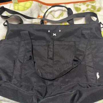 미피 자수 블랙 보스턴 백