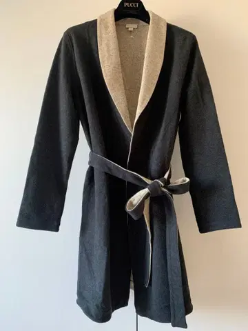 [ 새상품 ] HANRO 한로 리버서블 코트 로브 가운 더블 페이스