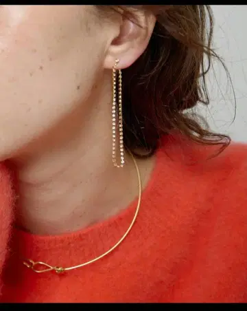 윔 가젯 Hoaw 골드 체인 귀걸이