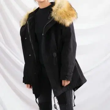 ROGER AND RAW 모즈 코트 보아 안감 블랙