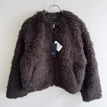 새상품급 LOEFF 와일드 보아 블루종 브라운 자켓 아우터 0