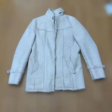 TAKA Q 무스탕 재킷 L 사이즈 크림색