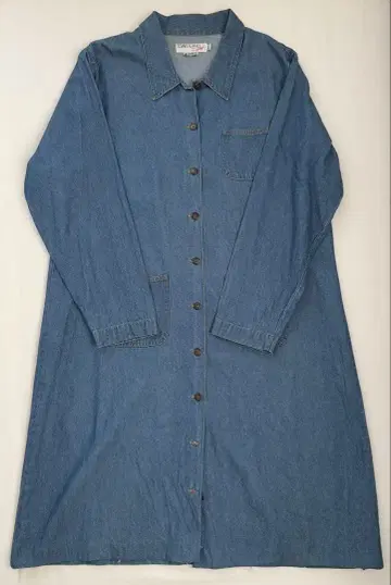 빈티지 데님 롱 코트