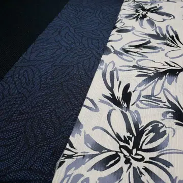 반폭 오비 겐지모노가타리 브랜드 면린넨 순수 실크 명주 장척 리버서블