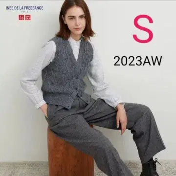 유니클로 x 이네스 2023AW 포인테일 베스트 다크 그레이 S