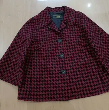 컨디션 최상 레리안 코트 빅 사이즈 13호 하운드투스 체크 무늬