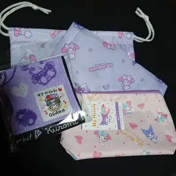 산리오 쿠로미 타월 손수건, 파우치 세트