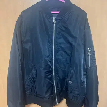 H&M 블랙 MA-1 플라이트 자켓 US XXL