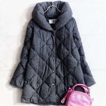 새상품급 비아지오 블루 ViaggioBlu 퀼팅 다운 코트 그레이