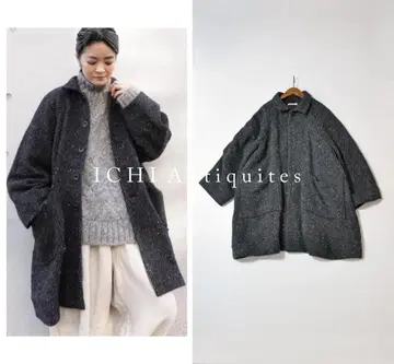 새상품급 ichi Antipuites 앤티크 스노우 네프 오버코트