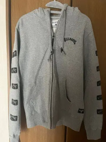 BILLABONG 그레이 풀 집업 후드티 M 사이즈