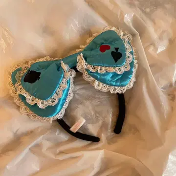 도쿄 디즈니 리조트 이상한 나라의 앨리스 리본 머리띠