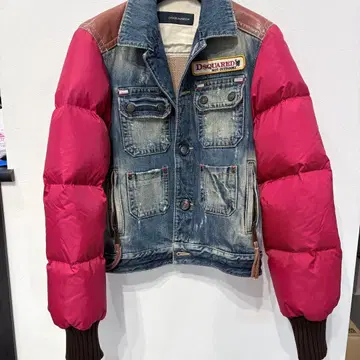 새상품급 DSQUARED2 데님 다운 자켓 46