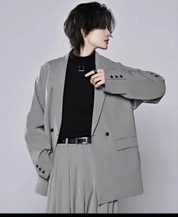 아들러 베이지 테일러드 자켓 와이드 팬츠 셋업